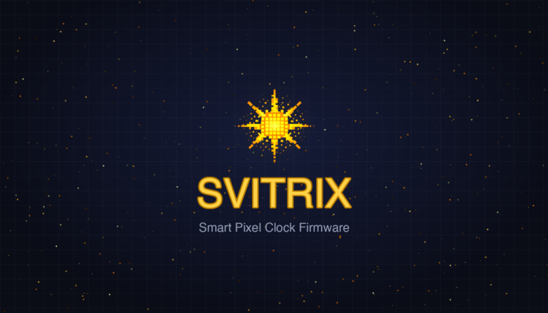 Reloj de pixeles Ulanzi TC001 con firmware SVITRIX-XE1E